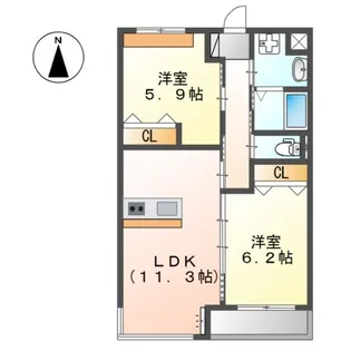 ソレイユ【3階】の間取り