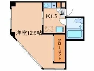 うを与ビル【5A号室】の間取り