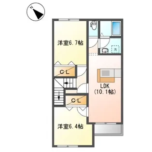 フィオーレⅡ【2階】の間取り