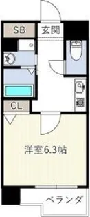 フローライト上前津【0705号室】の間取り