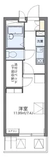 レオパレスエルハピネス【206号室】の間取り