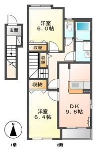 ヴィータ・クテ【2階】の間取り