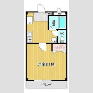 エバーハイツ【103号室】の間取り