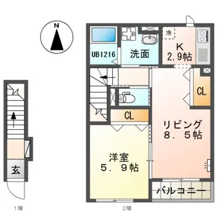 グランウィル【2階】の間取り