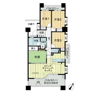 ライオンズステージ刈谷【11階】の間取り