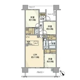 デュオヒルズ植田【13階】の間取り