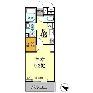 パストラーレ富士松【1階】の間取り