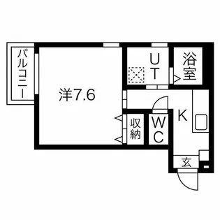 ル・ベリエ平安通【1階】の間取り