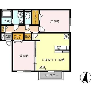 パルテンツァ【2階】の間取り