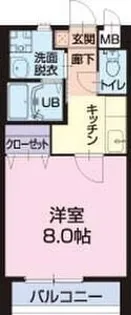 グリーンシティーⅢ【208号室】の間取り