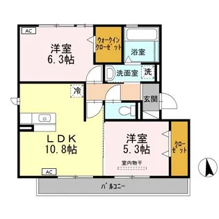 アコルト・シェーン【2階】の間取り