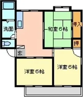 パークハイツ・知﨑 II【1階】の間取り