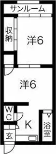 伊勢山ハイム【2階】の間取り