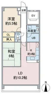 アソシア高社【3階】の間取り
