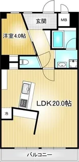 三旺マンション第6金山【6階】の間取り
