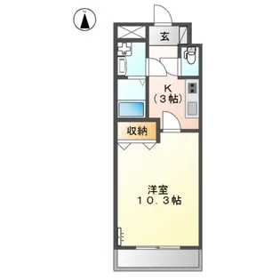 カーサ荒池【2階】の間取り