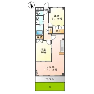 ワイズ・コンドミニアム【1階】の間取り