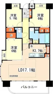 ライオンズガーデン大池公園【7階】の間取り