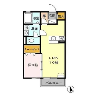 エルコーポ B【2階】の間取り