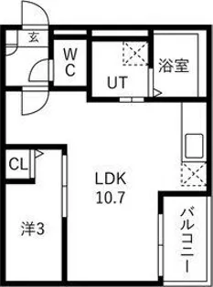 Jack shinhamaⅠ【303号室】の間取り
