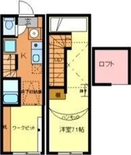 ジュネスコート【107号室】の間取り