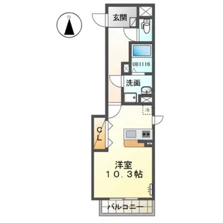 サザンホープ【1階】の間取り