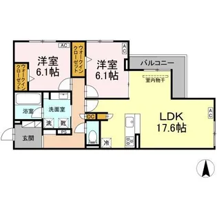 シャンドフルール【2階】の間取り