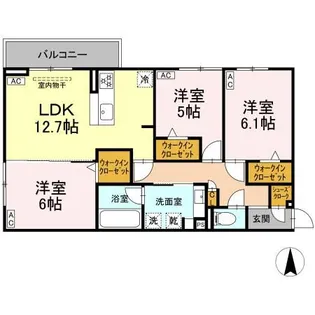 シャンドフルール【3階】の間取り