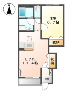 ペルラ ベルチモ【1階】の間取り