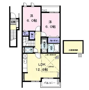 グランディール西囲 D【2階】の間取り