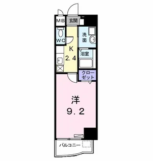 プラシード Y's【8階】の間取り