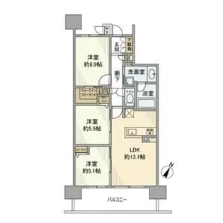 リコット刈谷駅東Ⅱ【8階】の間取り