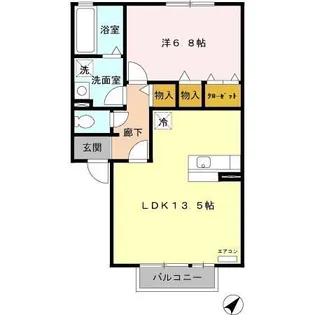 ガーデンベル新栄【2階】の間取り