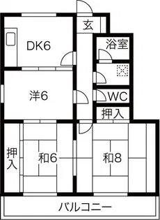 加藤コーポ【1階】の間取り
