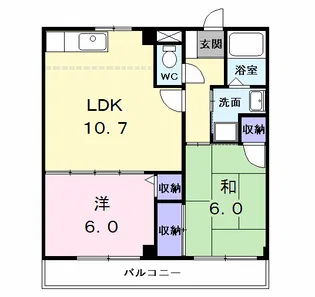 クインズコート【1階】の間取り