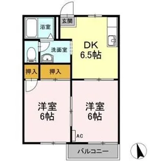 マリーンシェル新舞子【2階】の間取り