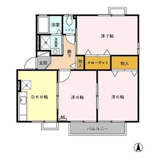 スカイウェーブ A【2階】の間取り