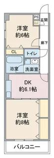 レージュ道徳【1階】の間取り
