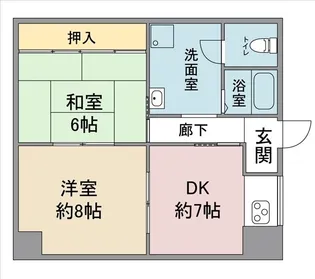 コーポラス吉桂【6階】の間取り