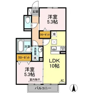 ラ・フォート文教台【1階】の間取り