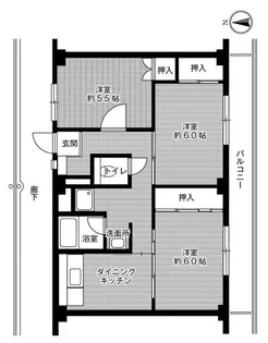 ビレッジハウス亀崎2号棟【1階】の間取り