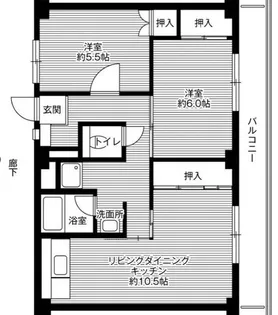 ビレッジハウス亀崎1号棟【4階】の間取り