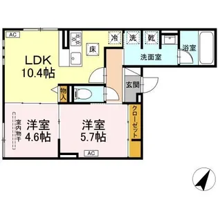 ルサンティエ一社【1階】の間取り