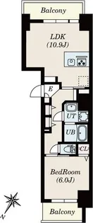 S-RESIDENCE一社【14階】の間取り