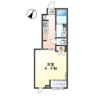 アジュールはるか【1階】の間取り