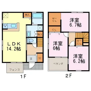 リーブルファイン大野町の間取り