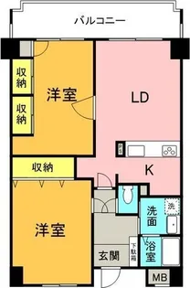 グランデ元塩【6階】の間取り