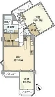 グローリアスヒルズ和合【3階】の間取り