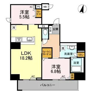 Bel Spazio ISSHA【13階】の間取り