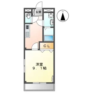 リッツ若草【2階】の間取り